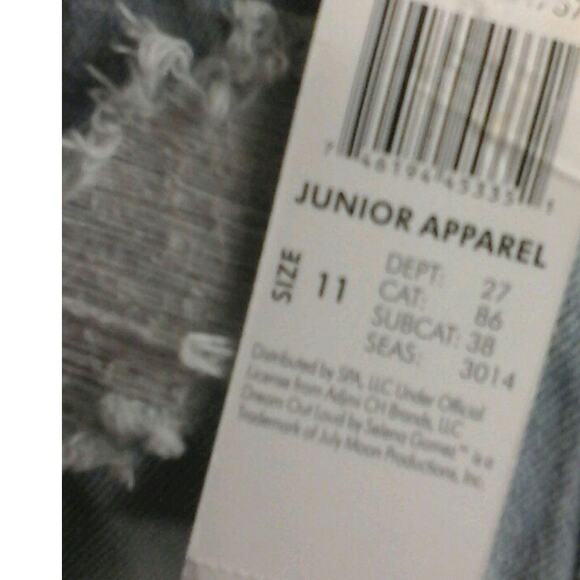 Dream Out Loud by Selena Gomez, jean mini skirt, distressed, junior girl sz 11 - Picture 3 of 4